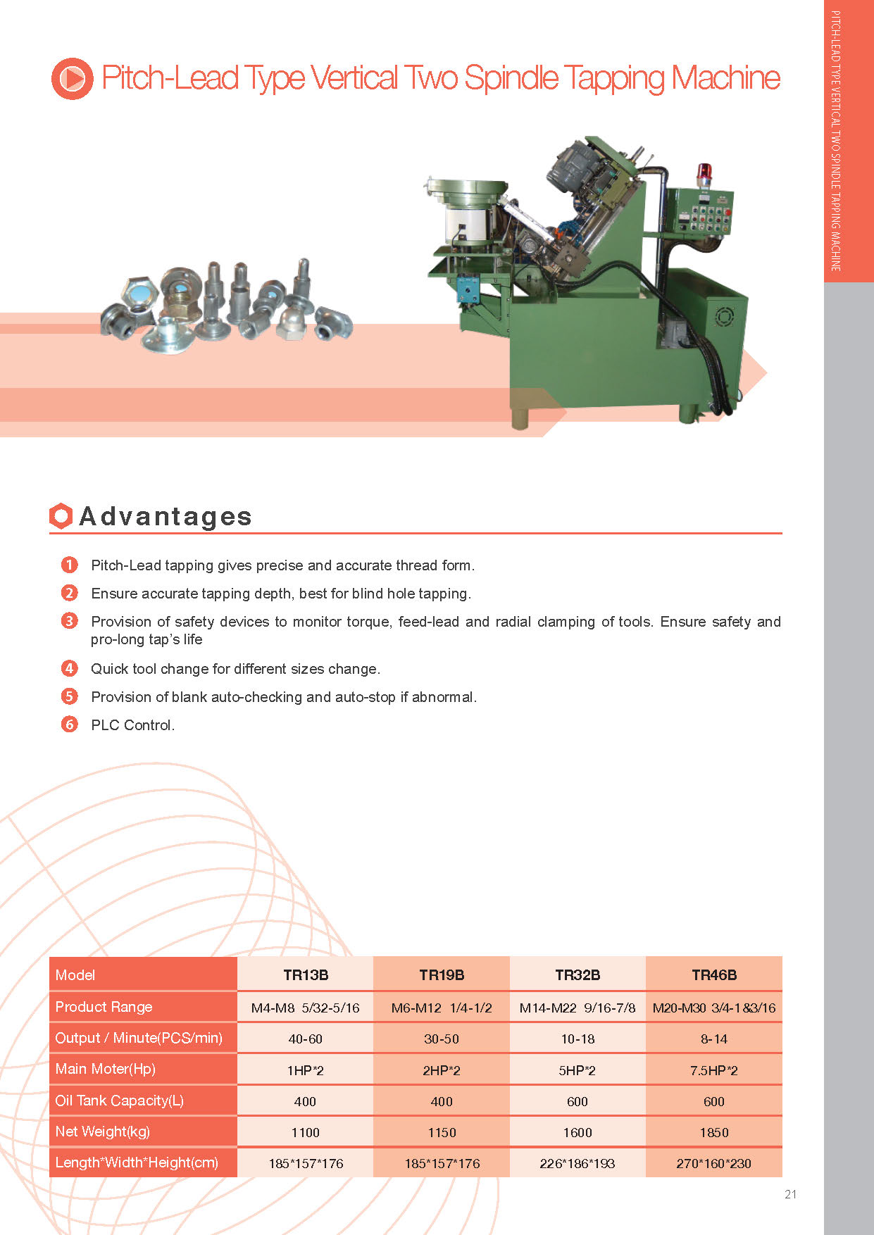 Nut Tapping Machine specification